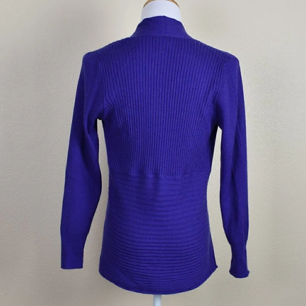 Eileen Fisher Drape Front Wool Cardigan